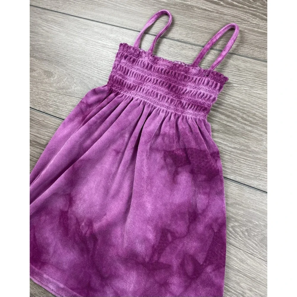 Juicy Couture Kids Vintage Smocked Terry Cloth Sundress Purple‎ Size 6